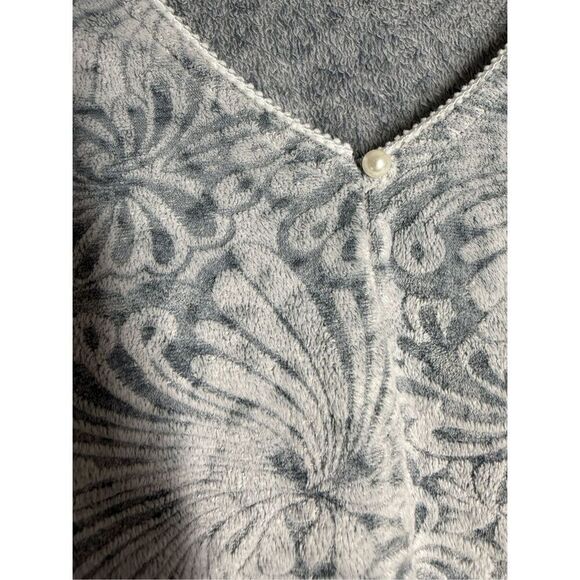 Soft Surroundings Floral Chenille House/Sleep Dress Size M Maxi Length Pockets - Picture 5 of 16